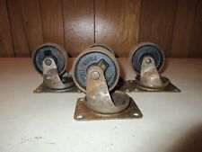 Set Of 4 Antique Vintage Cast Iron Factory Industrial Caster Cart Wheels
