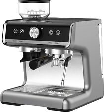 Professional Espresso Machine Coffee Maker W Grinder Milk Frother Steam Wand