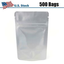 3 X 5 Small Reclosable Smell Proof Zip Lock Bag - 500 Pack Clear-silver