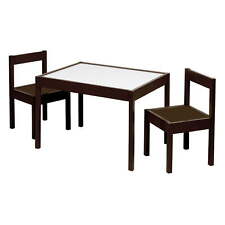 Child 3-piece Table And Chairs Set In Espresso Age Group 1 To 5 Years