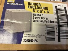 Wiegmann Indoor Enclosure 6x6x4 Nema 1 Screw Cover Junction Pull Box Sc060604