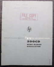 Hewlett Packard 200cd Wide Range Oscillator