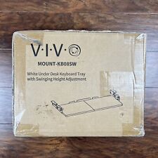 Vivo White Extra Sturdy Under Desk Keyboard Tray With Swinging Height Adjustment