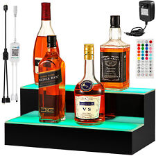 Vevor 24 2 Step Led Lighted Bar Shelf Bottle Display Glowing Liquor Shelf Stand