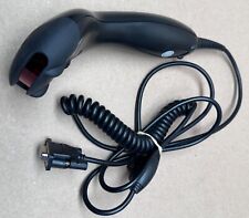 Black Metrologic Ms9520 Voyager Serial Rs-232 Barcode Scanner With Power Supply