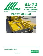 Skid Steer Rotary Mower Service Parts Manual Fits Alamo Sl72 2008 576p
