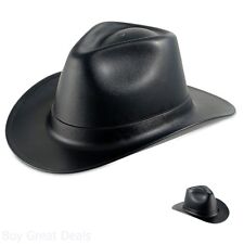 Cowboy Style Hard Hat Squeeze Lock Suspension Black Protective Gear Supply Aid