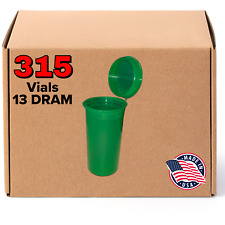 315 Translucent Green Vials - 13 Dram Pop Top Bottle - Smell Proof Containers