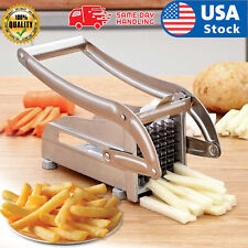 Stainless Steel French Fry Cutter Vegetable Potato Chopper Slicer Dicer 2 Blades