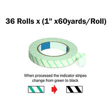 36 Rolls X 1 Wide Indicator Tape Autoclave Sterilization Steam Csr 60yrdroll