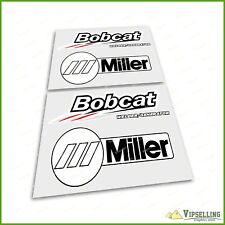 Miller Welder Generator Bobcat Black Laminated Decals Stickers Set