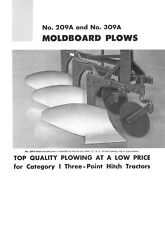 Ih Mccormick Moldboard Plows Nos. 209a 309a 3-point Hitch Tractor Promo Brochure