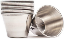 Ramekin Stainless Steel Condiment Sauce Cups Au Jus Commercial Grade 12 Pack 12