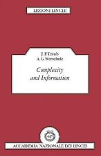 Complexity And Information By J.f. Traub English Paperback Book