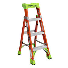 Louisville Ladder Step Ladder 4-ft Fiberglass Cross 300-lbs Load Capacity