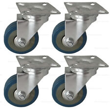 4 Pack 2 Caster Wheels Swivel Plate Casters Pvc