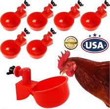 8pcs Automatic Water Cups Poultry Drinker Waterer Chicken Duck Quail Drinking Us