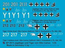 Peddinghaus 135 Otto Carius Tiger I And Jagdtiger Markings Wwii 4 Tanks 2973