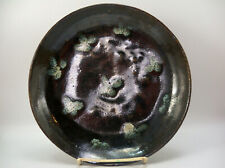 1950s Japanese Studio Pottery Stoneware Tenmoku Plate Mashiko Leach Hamada