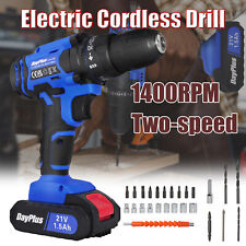 Cordless Drill Driver Set Hammer Drill Electric Screwdriver With Carrying Case