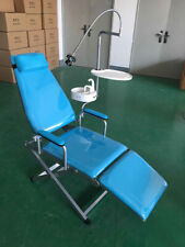 Dental Folding Chair Portable Unit Led Light Headrest Basin Tray Mobile Equip