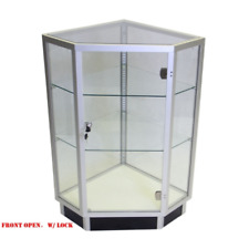 Aluminum Framed All Glass Corner Extra Vision Display Showcase With Front Doors