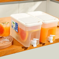4l Household Refrigerator Drink Beverage Dispenser Jar With Spigot Ice Tea Juice
