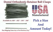 Dental Orthodontic Ball Clasps - Pick Your Size Amount Today Free Shipping