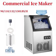 90-150lbs Commercial Ice Maker Built-in Bar Restaurant Undercounter Ice Cube