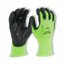 New Milwaukee Work Glove High Visibility Cut Level 1 Polyurethane Dipped 12 Pair