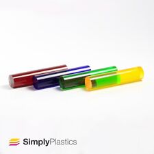Coloured Tinted Extruded Acrylic Plastic Perspex Rod Various Diameters