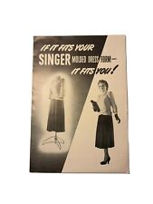Singer Dress Form Advertising Brochure 1941 1948 Two Page Good Condition