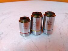 Lot Of 3 Motic E Plan 4 10 40 Microscope Objectives As-is For Parts