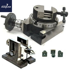 3 Inch Rotary Table 4 Slots With Vise 80mm Round Vice Single Bolt Tailstock