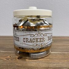Pyrex The Cracker Barrel Canister Jar Filled W Aluminummetal Cookie Cutters