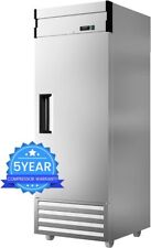 Commercial Reach-in Refrigerator Cooler Solid Stainless Steel Door 23 Cu.ft New