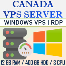 1 Year - Vps Server Rdp Server Vps Hosting - 12 Gb Ram 400 Gb Hdd