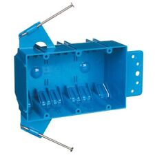 3-gang 44 Cu. In. Blue Pvc New Work Electrical Outlet Box And Switch