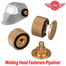 Golden Aluminum Welding Helmet Pipeliner Fasteners Round Headgear 1 Pair