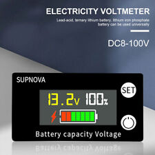 Battery Capacity Indicator Voltmeter Lithium Voltage Meter Tester Gauge Monitor
