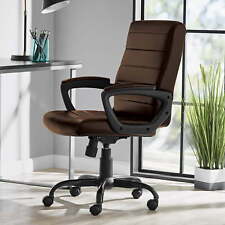 Modern Bonded Leather Mid-back Executive Office Chair Computer Desk Task Chair
