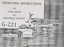 Gould Eberhardt Shaper Operator Instruction Manual