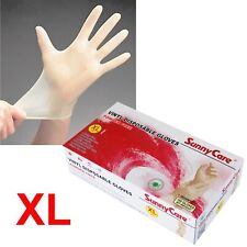100 Sunnycare Powder Free Vinyl Gloves Food Service Latex Nitrile Free Xl