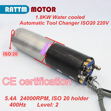 1.8kw Automatic Tool Change 220v Atc Water Cooled Spindle Motor Iso20 Engraving