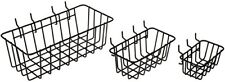 3 Pack Pegboard Baskets Wire Shelf Tools Basket Organizer For Workbench Garage