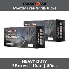 10mil Black Heavy Duty Work Nitrile Gloves Mechanic Glove Powder Fre 80400 Pcs