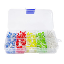 500pcs 3mm Led Round Light Emitting Diodes Boxed Multicolor Circuit Assorted Ki
