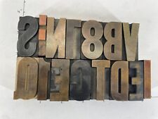 Antique Vintage 1 58 Wood Letterpress Type Newspaper Print Block Letters X 15