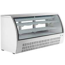 82 White Curved Glass Refrigerated Deli Case