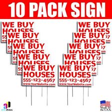 10x We Buy Houses Signs Your Phone Number And Website Real Estate Marketing